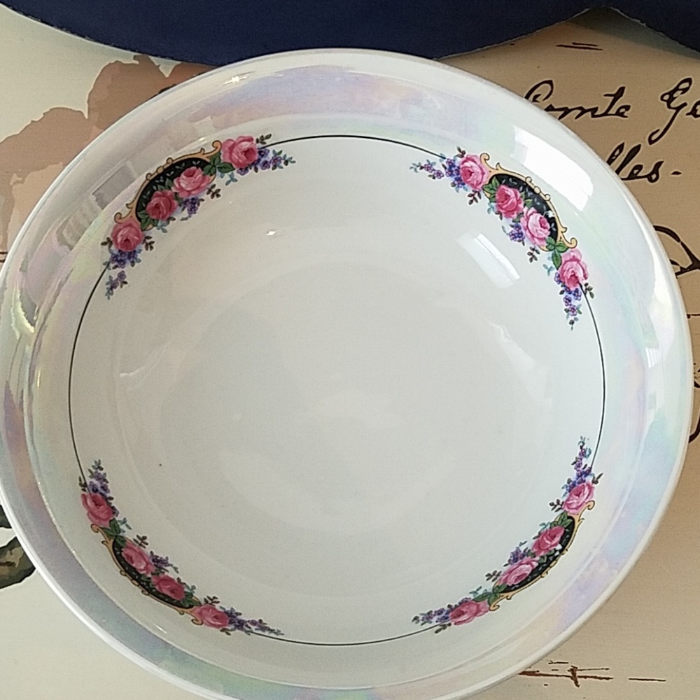 Hand painted Flower Ring made in Germany Bowl